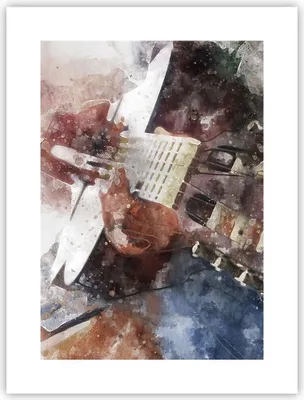 Produktbild von Poster - Poster ohne Rahmen - Gitarre Musik - 30x40 cm - Wand Bild - Wanddeko - Wandbilder - Kunstposter - Wandposter - Bilder - Kunstdruck - Wanddekoration - Wandbild - P2XPA30x40-4000