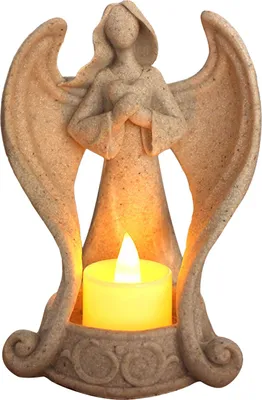 Produktbild von Engel-Kerzenhalter Engel-Figuren Teelichthalter Gedenk-Engel Kerzenständer für Wohnraumdekoration Party  Gedenkfeier Erinnerung