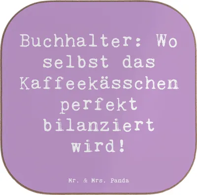 Produktbild von Mr. & Mrs. Panda Untersetzer für Gläser Spruch Buchhalter Balance - Lavendeltraum - Geschenk, Berufsleben, Finanzen, Coaster, Tischuntersetzer, Berufsalltag, Tischschoner