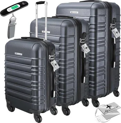 Produktbild von Famanu Reisekoffer-Set 3-teilig mit 4 Rollen und Gepäckwaage