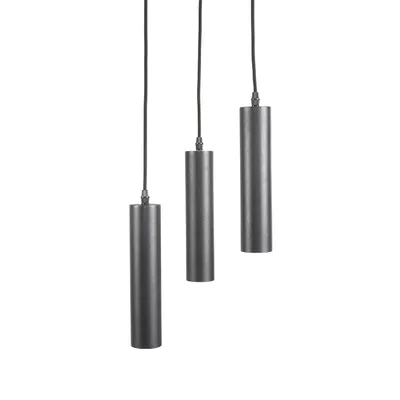 Produktbild von LABEL51 Hängelampe Ferroli - Schwarz - Metall - 3-flammig