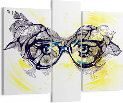 Produktbild von Bild auf Leinwand - Leinwandbild - Person Auge Schatten Dekoration - 95x80cm - Wand Bild - Wanddeko - Leinwanddruck - Bilder - Kunstdruck - Wanddekoration - Leinwand bilder - Wandkunst - CB95x80-3028