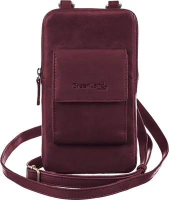 Image de GreenLand Nature Cuir sac pour téléphone portable Phone Case Bordeaux
