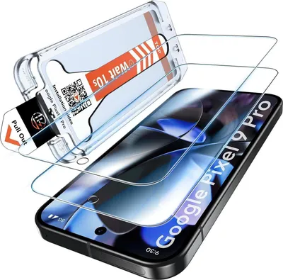Obrázok produktu pre Pancierové ochranné sklo pre Google Pixel 9 Pro, 2 kusy, HD proti odtlačkom prstov, odolné proti poškriabaniu