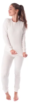 Produktbild von Black Snake Thermounterwäsche Damen Set mit Innenfleece, 2-tlg. - M - Creme, KI-generiertes Bild