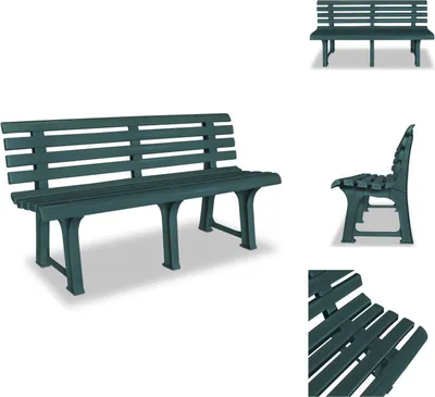 Produktbild von vidaXL Gartenbank 145,5 cm Kunststoff Grün - Gartenbänke