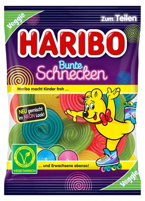 Productafbeelding van HARIBO 10060683 HARIBO Bunte Schnecken Fruchtgummi 160,0 g, 1 St.