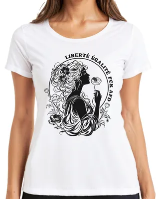 Produktbild von Liberté Égalité For All Frau Sarkasmus Damen T-Shirt, Weiß, S