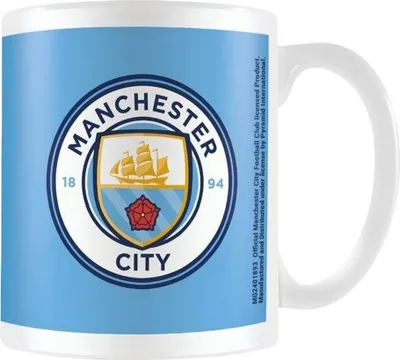 Obrázek produktu pro Manchester City FC - hrnek na kávu, Crest PM10650 (12 cm x 10,5 cm x 8,7 cm) (bílá/modrá)
