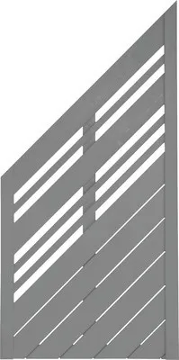Produktbild von Zaun Abschlusselement Konsta Reddy links 90 x 180/90 cm basaltgrau