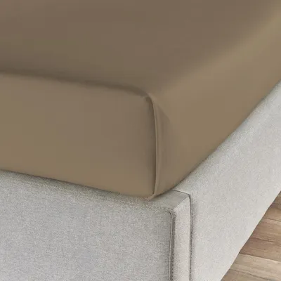Produktbild von Traumschlaf Feinbiber Haustuch Bettlaken 150x250 cm sand