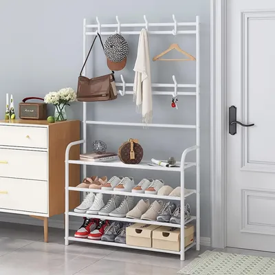 Produktbild von Multifunktionale Garderobe mit Schuhregal platzsparend, modern und praktisch