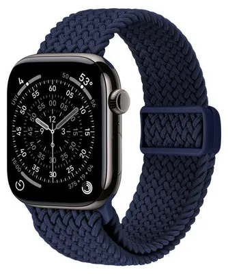 Immagine prodotto di Cinturino in tessuto intrecciato per Apple Watch 44/45/46/49 mm (blu scuro)