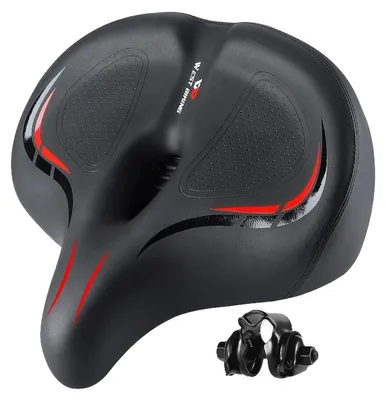 Produktbild von Fahrradsattel, stoßdämpfend, atmungsaktives Design, Rot