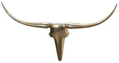 Produktbild von Wanddekoration Geweih Bull L 125 cm Aluminium golden