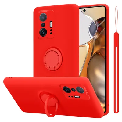 Produktbild von Cadorabo Hülle für Xiaomi 11T / 11T PRO Schutz Hülle in Rot Handyhülle TPU Etui Case Cover