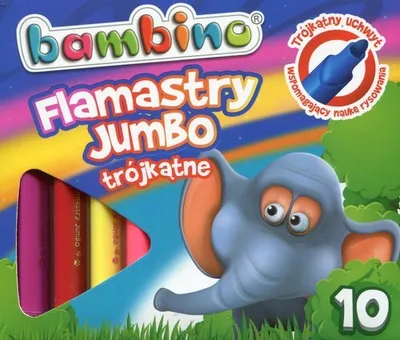 Zdjęcie produktu dla Flamastry 10Kol Trójkątne Bambino 3189