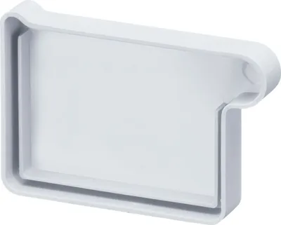 Produktbild von INEFA Dachrinnen Endstück Kastenrinne PVC NW68 / 68mm, rechts Weiß Dachrinnenzubehör, einfache Steckmontage,  Germany