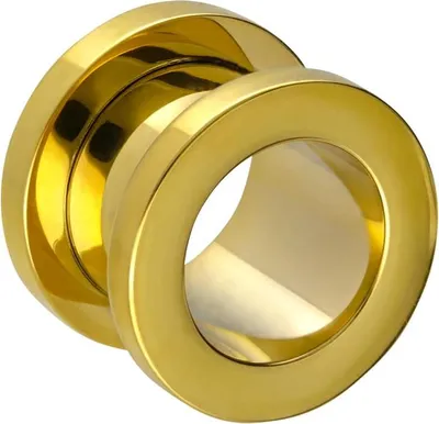 Produktbild von Chirurgenstahl Tunnel Gold Außendurchmesser: 10mm