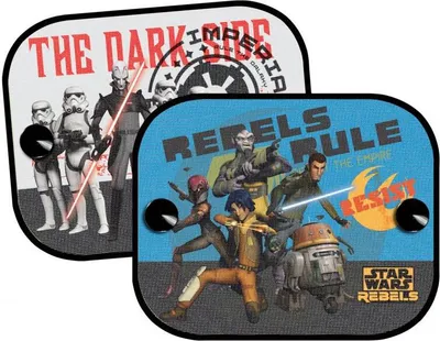 Zdjęcie produktu dla 2 Star Wars Disney Rebels samochodowa ochrona przeciwsłoneczna dla dzieci ochrona boczna prawa / lewa