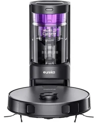 Obrázok produktu pre Eureka Color: Black; Simultaneous dry and wet cleaning, Multi Cyclone Station (Bagless - No need for bags replacement), Navigation: Lidar+PSD,Suction power: 4000Pa, 5200mAh battery - up to 180 min. work time, Water Flow Levels: 4, Automa
