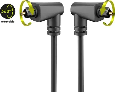 Obrázek produktu pro goobay Kabel Toslink 90° na konektor Toslink 90° černý 2 m