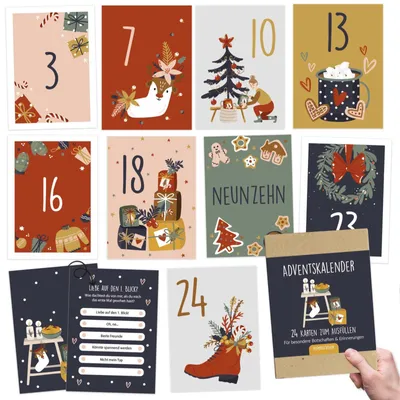 Produktbild von Adventskalender 2026 Kartenkalender für BESONDERE ADVENTSKALENDER Paare Set 4