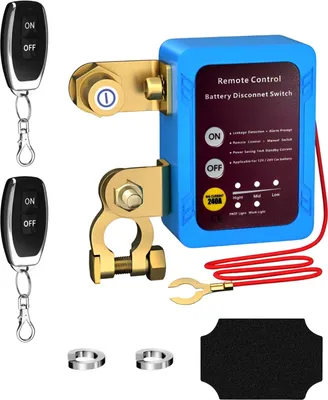 Image de Isolateur de batterie sans fil 12V 240A avec télécommande - Coupe-batterie pour voiture, camping-car, ATV - Coupe-batterie sécurisé