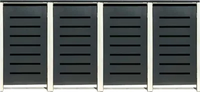 Produktbild von 4 Tailor Mülltonnenboxen Basic für 240 Liter Tonne /Stanzung 6 /Anthrazit / Grau