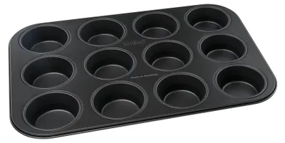 Image de Moule à muffins 12 empreintes 38 x 26 cm Zenker Black Metallic