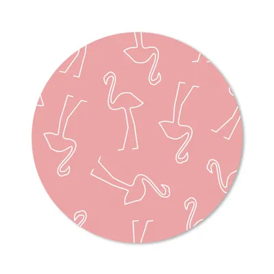 Produktbild von MuchoWow® Mauspad Mousepad Flamingo - Linienkunst - Rosa - Muster 40x40 cm - Mousepads - Maus Mat - Pad - Mausunterlage - Schreibtisch Accessoires