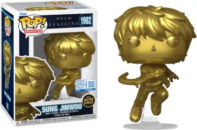 Image de FUNKO POP!  Figurine en vinyle Animation Solo Leveling Sung Jinwoo Gold 2025 Anime de l'année 1982 Spécial