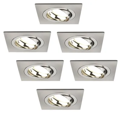 Image de Ledvion lot de 6 spot encastrable LED carre 3W dimmable blanc chaud