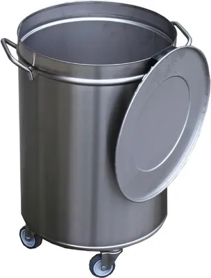 Produktbild von Gastro M Abfalleimer Mit Rollen Und Deckel 50L