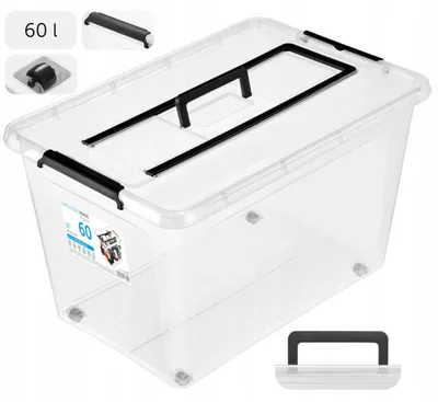 Produktbild von ORPLAST Kunststoffbehälter 60L mit Deckel und Rädern