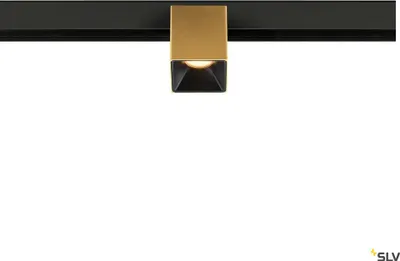 Produktbild von SLV 1008991 FIX-IT!, 48V, DALI, eckig, Surface mounted track, Spot, 2000-3000K, 7.4 W, 36°, gold / schwarz