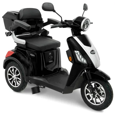 Produktbild von Rolektro, E-Trike 25 V.2 R31, Schwarz, 60V-20Ah Bleigel Akkus, 1000 Watt