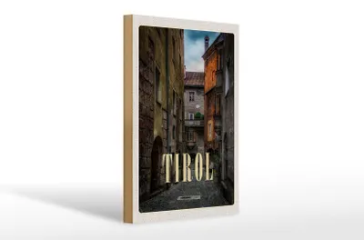 Produktbild von Holzschild Reise 20x30cm Tirol Österreich Altstadt