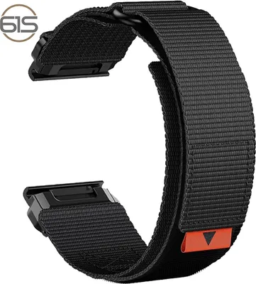 Produktbild von INF 22mm Nylon-Uhrenarmband für Garmin Fenix 8/7X Pro/5X 6X Schwarz