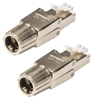 Produktbild von PremiumX 2x Netzwerkstecker Cat6A RJ45 Stecker LAN Netzwerk Werkzeuglos