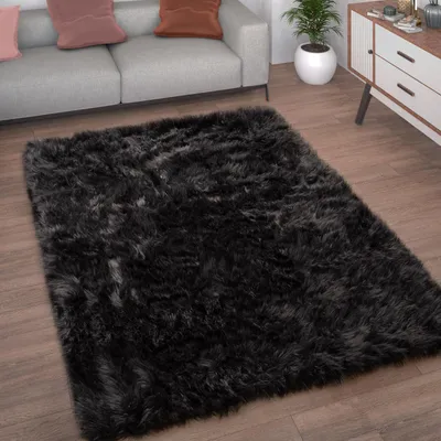 Produktbild von Kunstfell Fellteppich Imitat Teppich Hochflor Sitzkissen Herzform Rund Fell Form Grösse 30 cm Rund