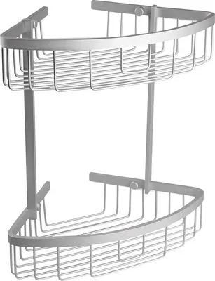 Produktbild von Aluminium-2-Etagen-Badkamerhoudersatz, 30 x 22 x 33 cm, silber