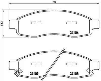 Produktbild von BREMBO Bremsbeläge Satz Vorne für NISSAN Titan (A60) P 58 001