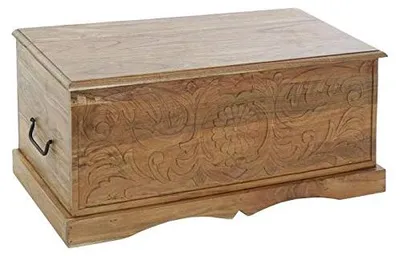 Holzkiste aus Akazienholz, natur, 90x40x40 cm