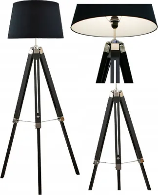 Obrázok produktu pre Čierna stojanová stojacia lampa Pablo