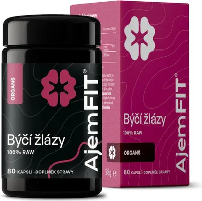 Obrázek produktu pro AjemFIT Raw Býčí Žlázy - 80/240 kapslí, Byčí žlázy - ajemfit: 80 kapslí - 28g