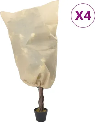 Image de Housses de protection pour plantes avec cordon de serrage 4 pcs