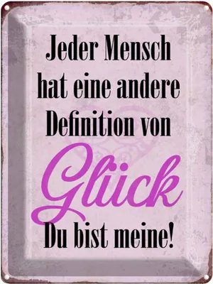 Produktbild von vianmo Blechschild 40x30 cm Glück du bis meine Spruch Zitat