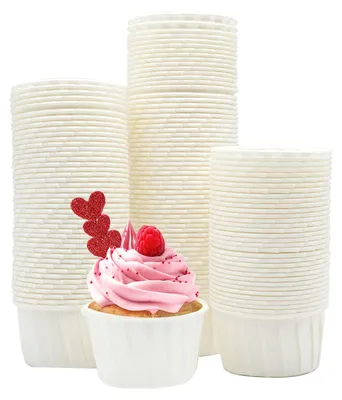 Produktbild von Katbite 150 Muffinförmchen Papier Cupcake Förmchen Weiß