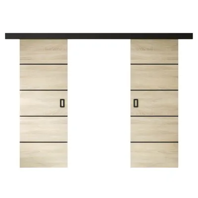 Productafbeelding van WAYATT PLUS DUO schuifdeur met handgreep, Sonoma eikenhout, breedte 212 cm